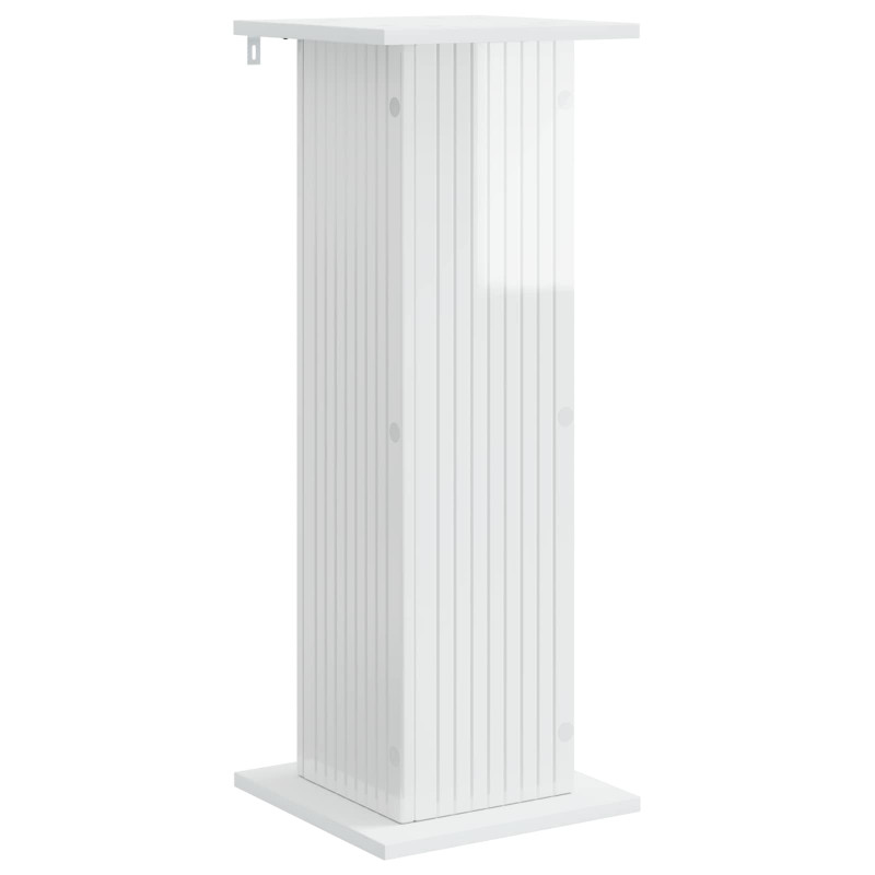 Stojak na rośliny 2 pcs Biały wysoki połysk 30,5 x 30 x 80,5 cm