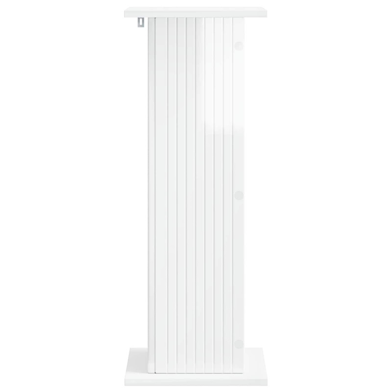 Stojak na rośliny 2 pcs Biały wysoki połysk 30,5 x 30 x 80,5 cm