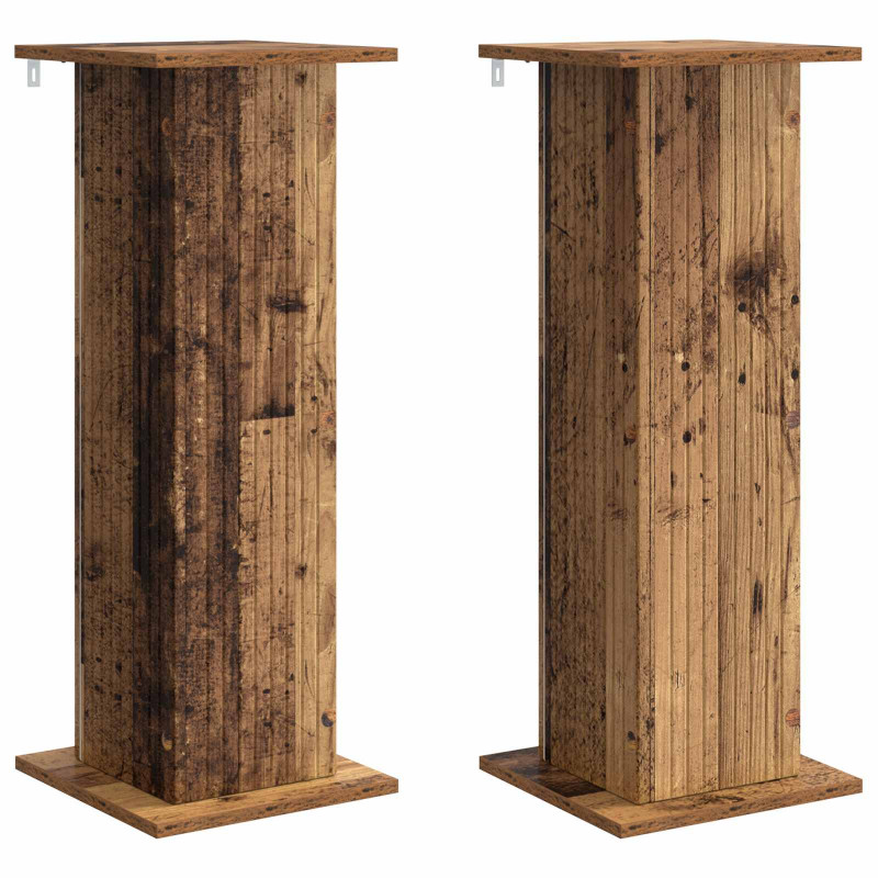 Stojak na rośliny 2 pcs Stare drewno 30,5 x 30 x 80,5 cm