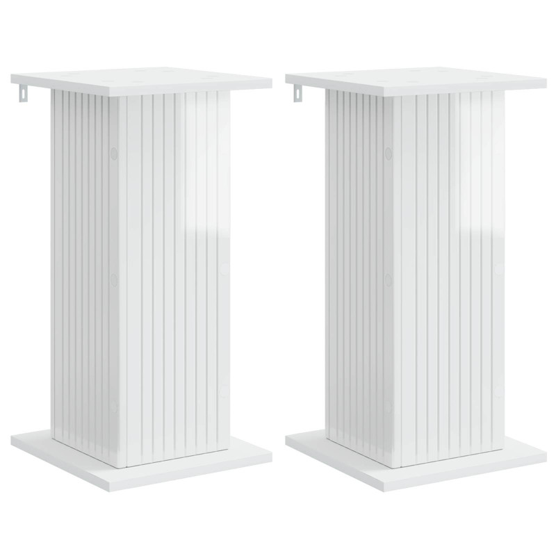 Stojak na rośliny 2 pcs Biały wysoki połysk 30,5 x 30 x 60,5 cm