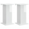 Stojak na rośliny 2 pcs Biały wysoki połysk 30,5 x 30 x 60,5 cm