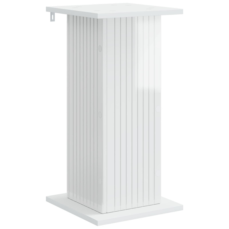 Stojak na rośliny 2 pcs Biały wysoki połysk 30,5 x 30 x 60,5 cm