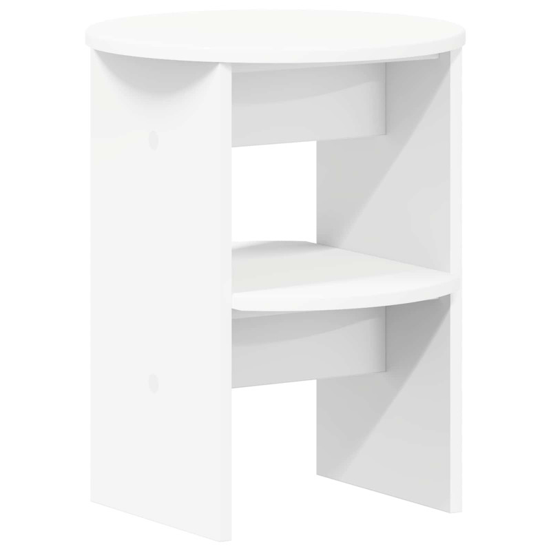 Szafka boczna 2 pcs Biały Ø40 x 50 cm Drewno inżynieryjne