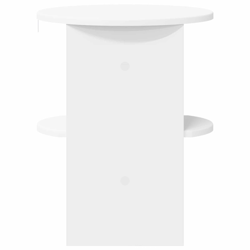 Szafka boczna 2 pcs Biały Ø40 x 50 cm Drewno inżynieryjne