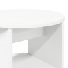 Szafka boczna 2 pcs Biały Ø40 x 50 cm Drewno inżynieryjne