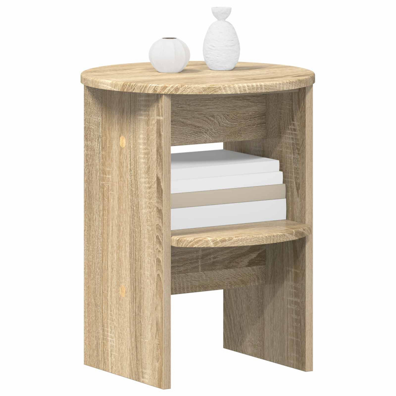 Szafka boczna 2 pcs Dąb Sonoma Ø40 x 50 cm Drewno inżynieryjne