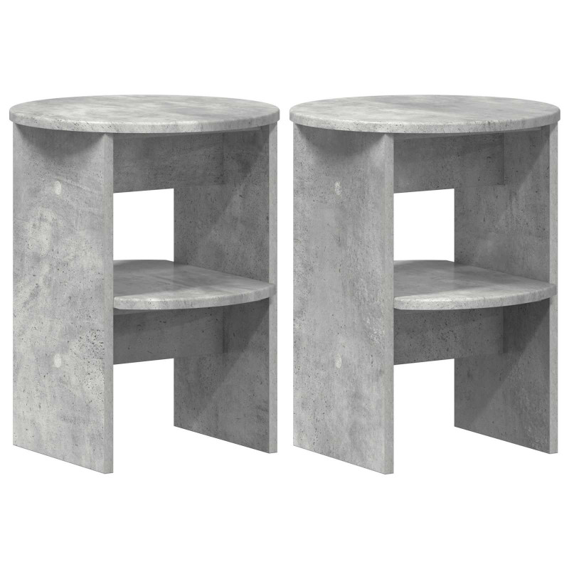 Szafka boczna 2 pcs Betonowy Szary Ø40 x 50 cm