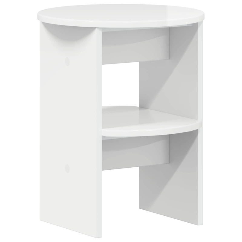 Szafka boczna 2 pcs Biały Wysoki Połysk Ø40 x 50 cm