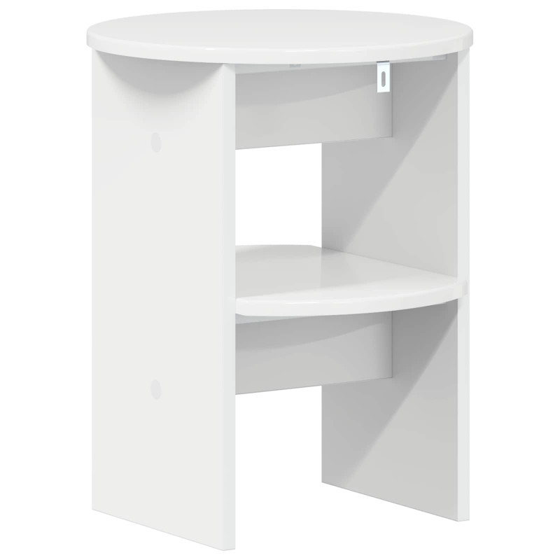 Szafka boczna 2 pcs Biały Wysoki Połysk Ø40 x 50 cm