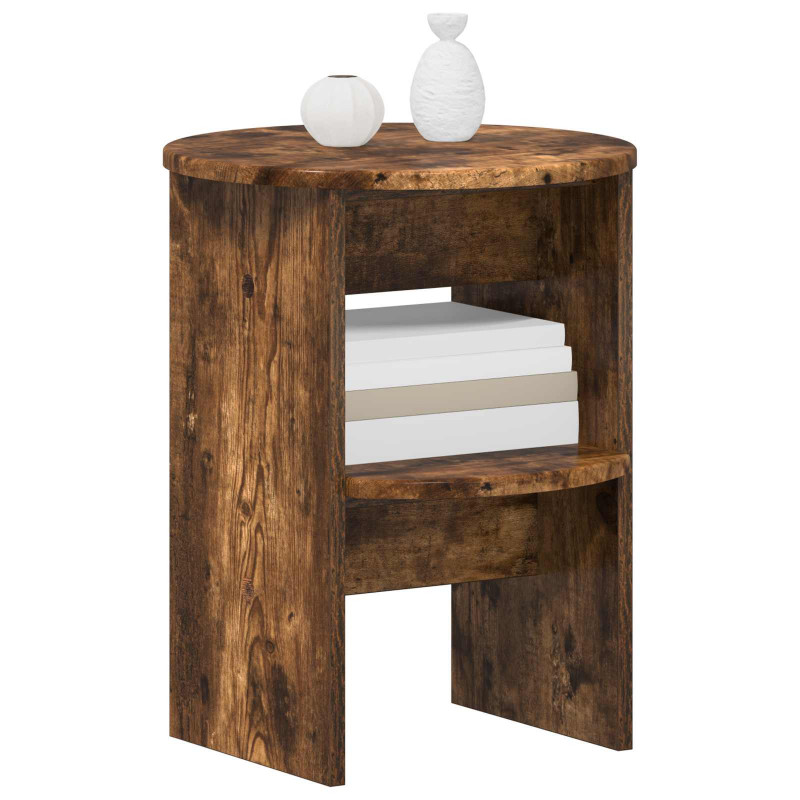 Szafka boczna 2 pcs Dąb Wędzony Ø40 x 50 cm Drewno inżynieryjne