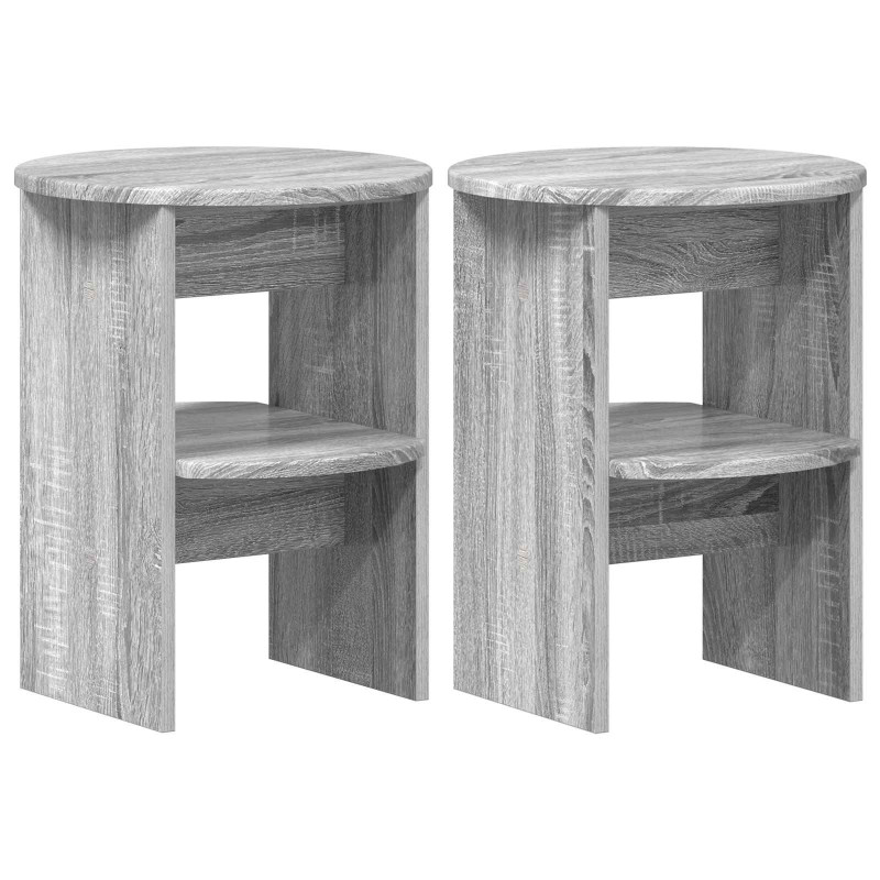 Szafka boczna 2 pcs Szary Sonoma Ø40 x 50 cm