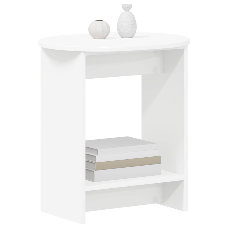 Stolik boczny Biały 50 x 39,5 x 55 cm Drewno inżynieryjne