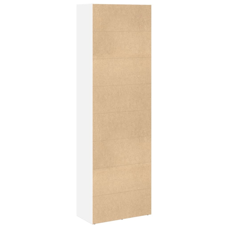 Regał na książki, biały, 60x30x189 cm, materiał drewnopochodny