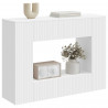 Konsola Paski Biały 101 x 29 x 74 cm Drewno inżynieryjne