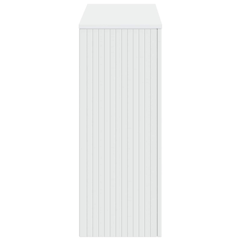 Konsola Paski Biały 101 x 29 x 74 cm Drewno inżynieryjne