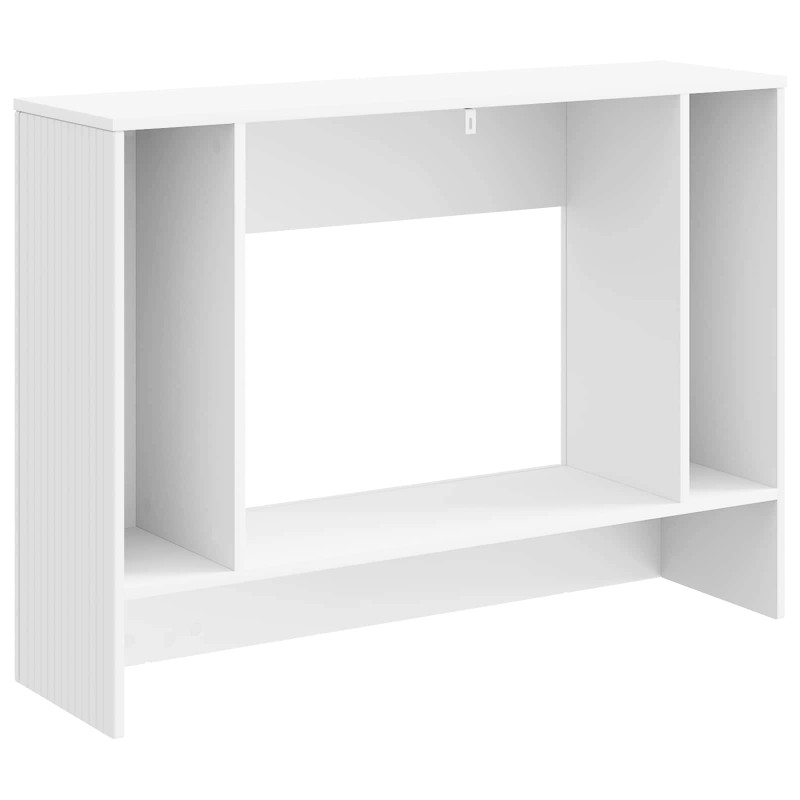 Konsola Paski Biały 101 x 29 x 74 cm Drewno inżynieryjne