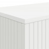 Konsola Paski Biały 101 x 29 x 74 cm Drewno inżynieryjne