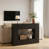 Konsola Paski Czarny 101 x 29 x 74 cm Drewno inżynieryjne