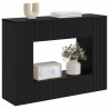 Konsola Paski Czarny 101 x 29 x 74 cm Drewno inżynieryjne
