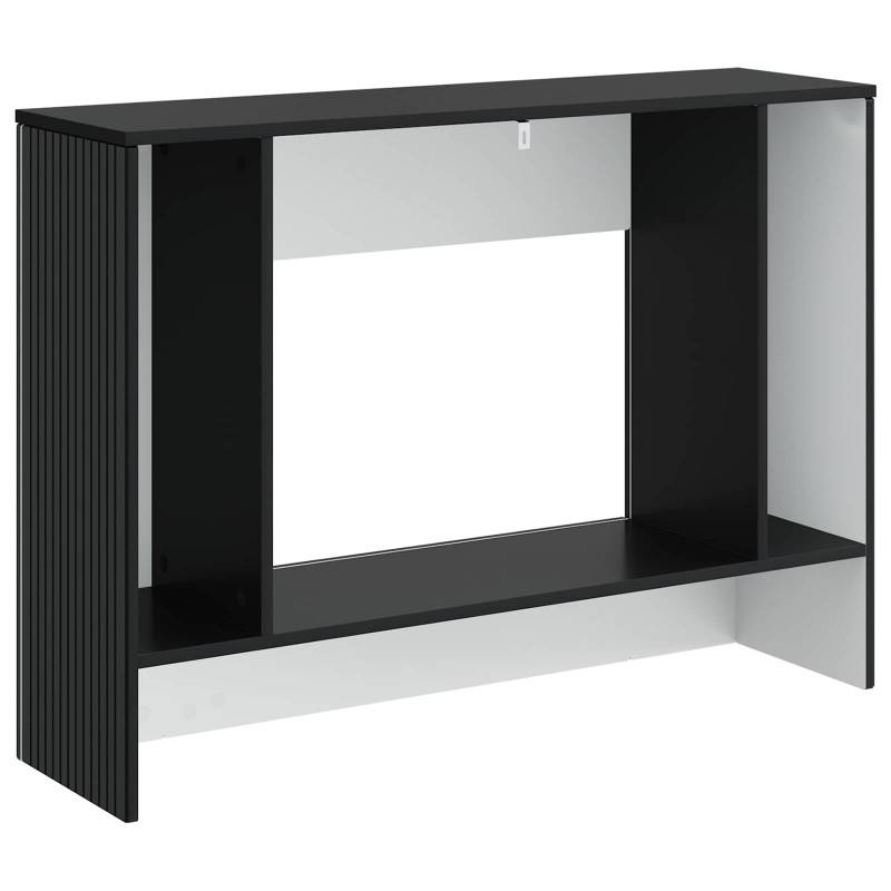 Konsola Paski Czarny 101 x 29 x 74 cm Drewno inżynieryjne