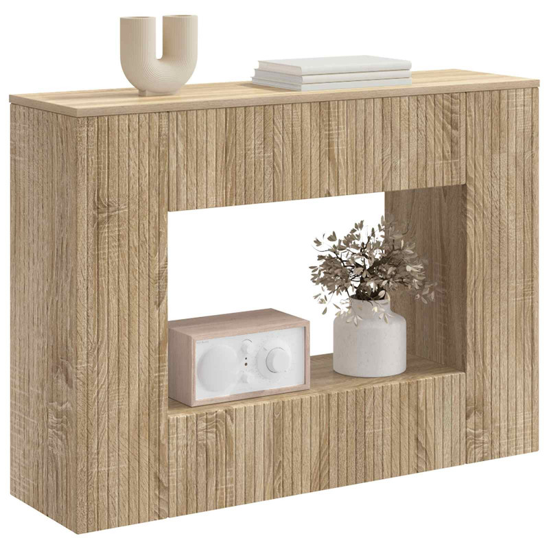 Konsola Paski Dąb Sonoma 101 x 29 x 74 cm Drewno inżynieryjne