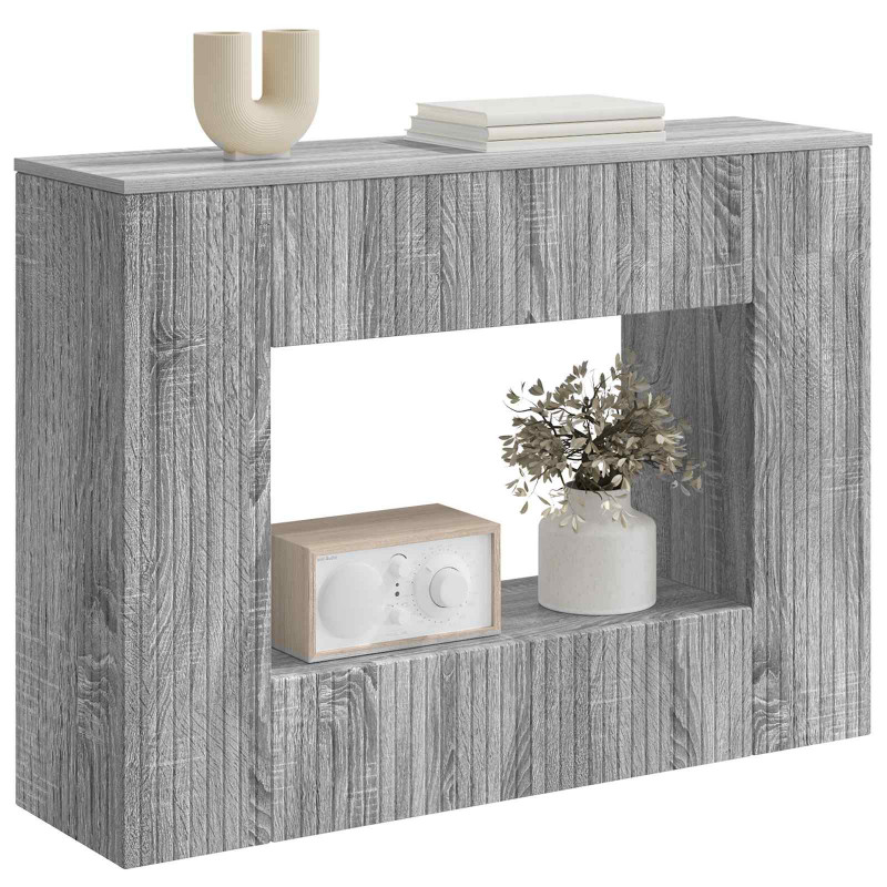Konsola Paski Szary Sonoma 101 x 29 x 74 cm Drewno inżynieryjne
