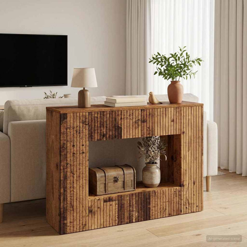 Konsola Paski Stare drewno 101 x 29 x 74 cm Drewno inżynieryjne