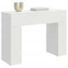 Stolik kawowy Biały 102 x 35 x 75 cm Drewno inżynieryjne