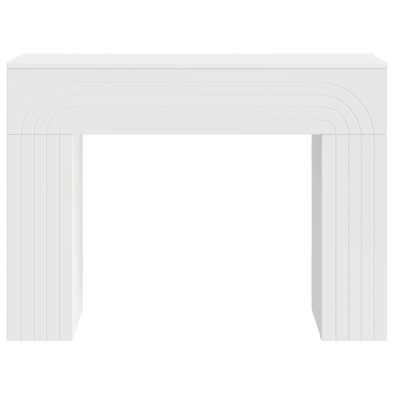Stolik kawowy Biały 102 x 35 x 75 cm Drewno inżynieryjne