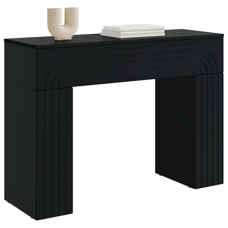 Stolik kawowy Czarny 102 x 35 x 75 cm Drewno inżynieryjne