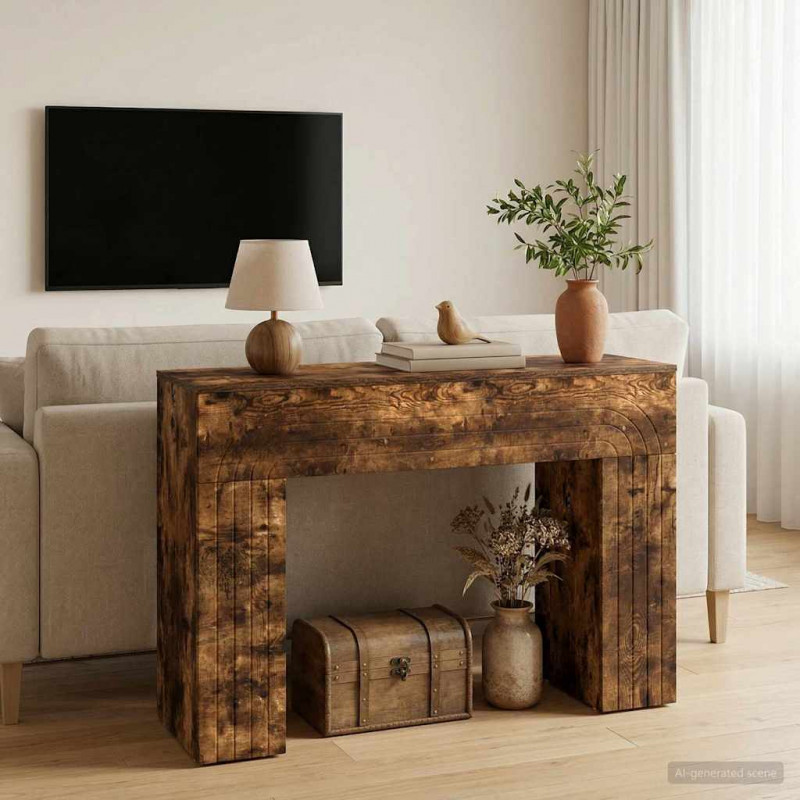Stolik kawowy Dąb wędzony 102 x 35 x 75 cm Drewno inżynieryjne
