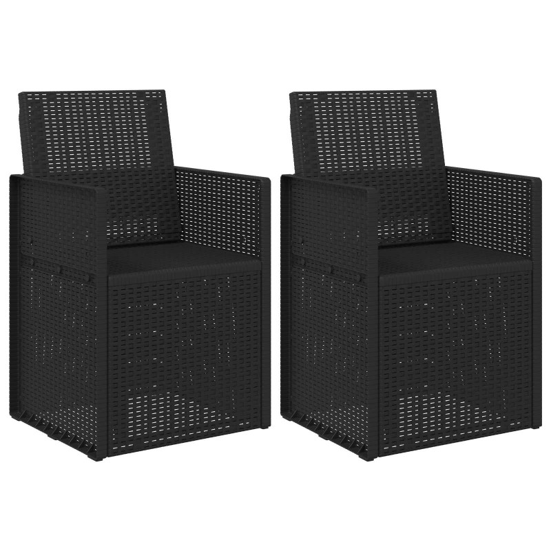 Krzesła do ogrodu 2 pcs Antracyt 53 x 47 x 88,5 cm PP