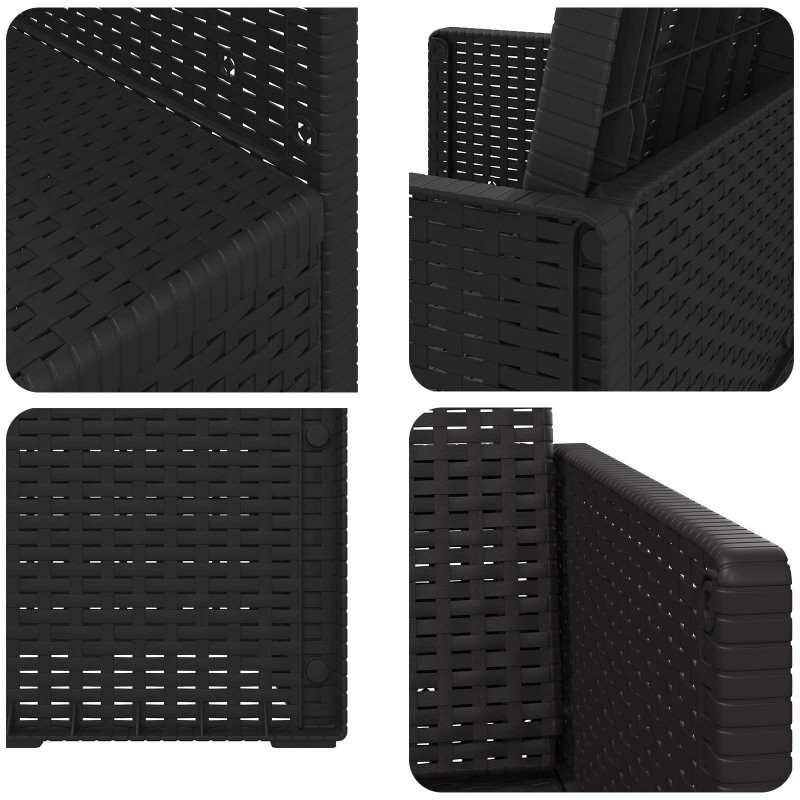 Krzesła do ogrodu 2 pcs Antracyt 53 x 47 x 88,5 cm PP