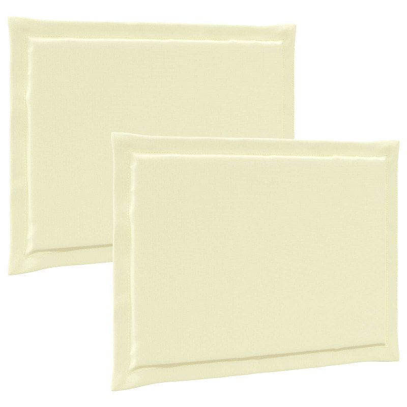 Poduszki na siedziska 2 pcs Kremowy 47 x 36 x 2 cm Poliester