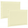Poduszki na siedziska 2 pcs Kremowy 47 x 36 x 2 cm Poliester