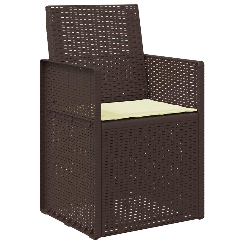 Poduszki na siedziska 2 pcs Kremowy 47 x 36 x 2 cm Poliester