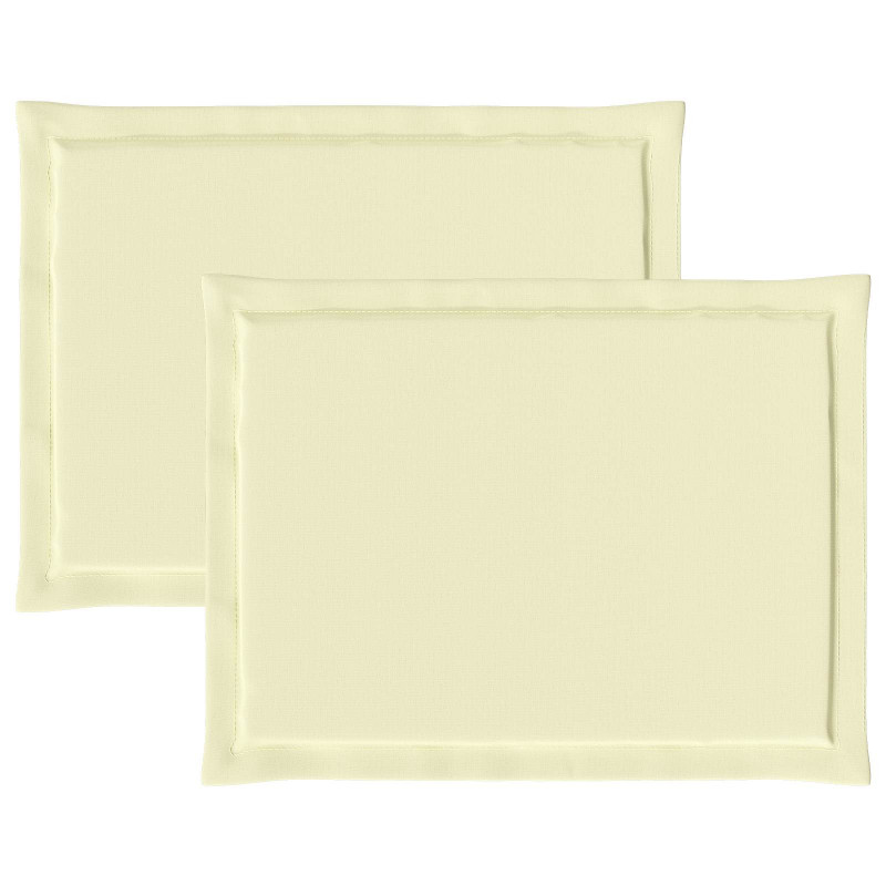 Poduszki na siedziska 2 pcs Kremowy 47 x 36 x 2 cm Poliester