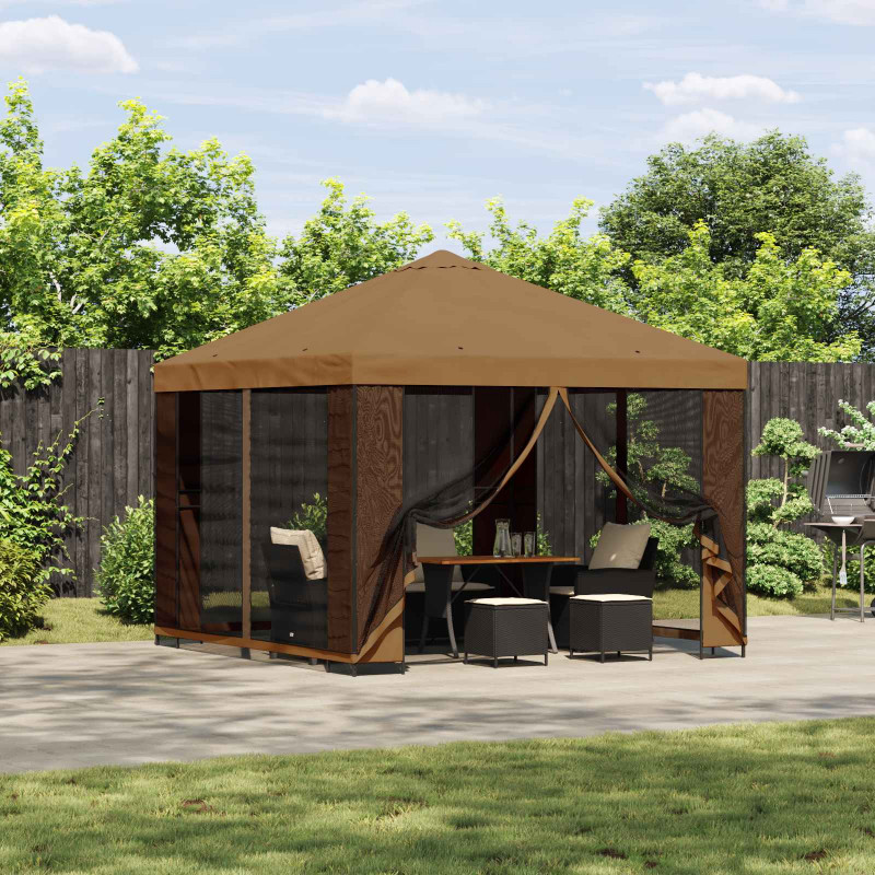 Altana 3 x 3 m Beżowy Poliester i Stal 190 gsm