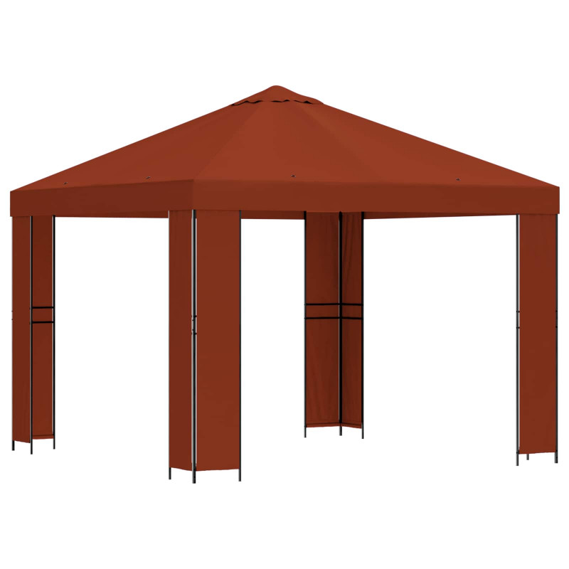 Altana 3 x 3 m terakota Poliester i Stal 190 gsm