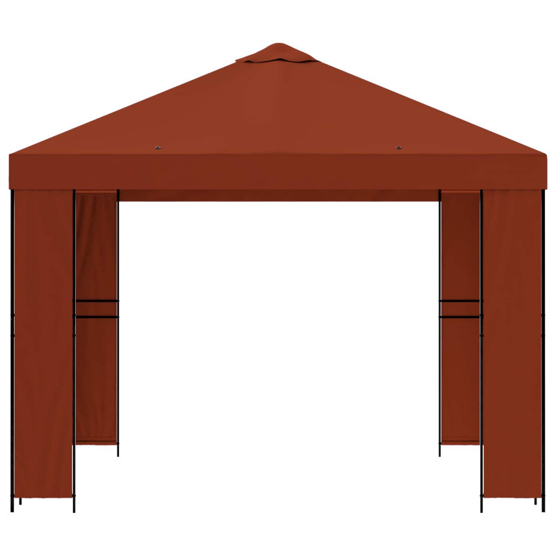 Altana 3 x 3 m terakota Poliester i Stal 190 gsm