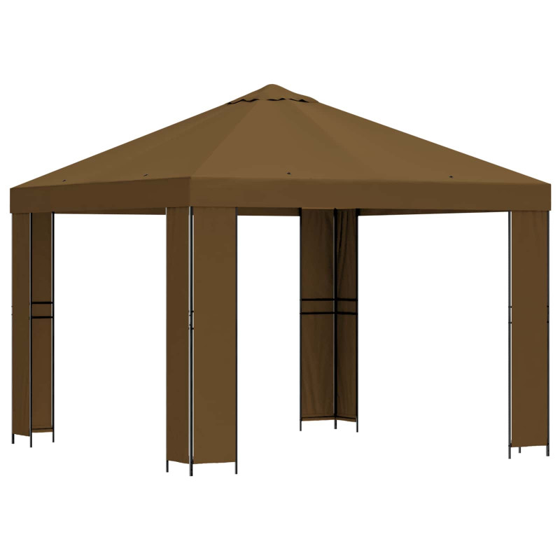 Altana 3 x 3 m Ciemnoszary Poliester i Stal 190 gsm