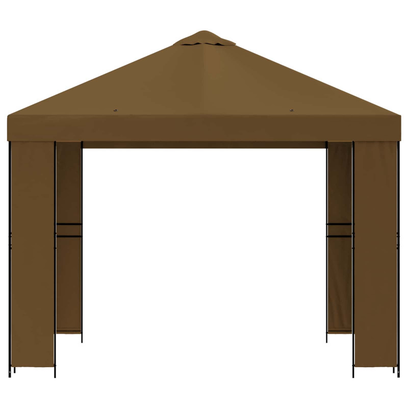 Altana 3 x 3 m Ciemnoszary Poliester i Stal 190 gsm