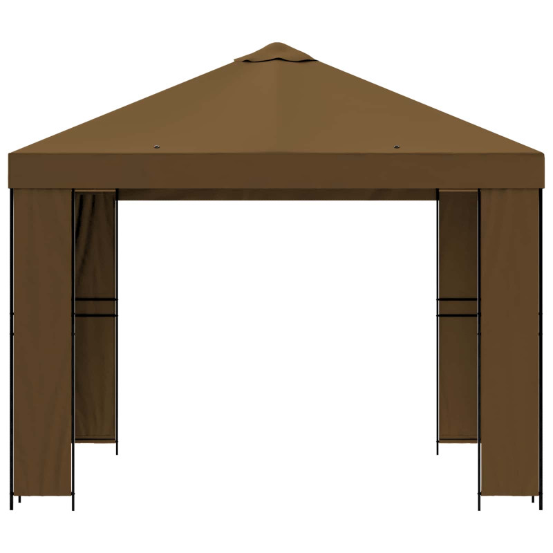 Altana 3 x 3 m Ciemnoszary Poliester i Stal 190 gsm