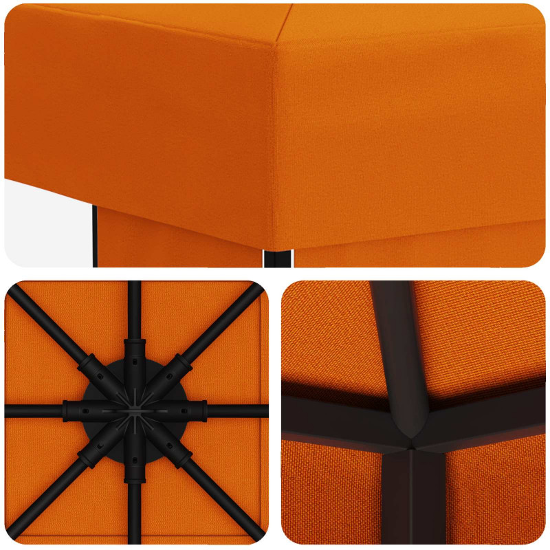 Altana 3 x 3 m pomarańczowy Poliester i Stal 190 gsm
