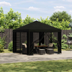 Altana 3 x 3 m Czarny Poliester i Stal 190 gsm