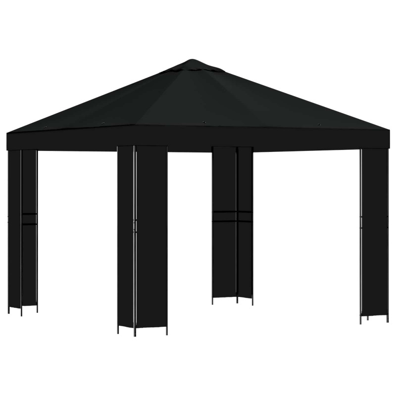 Altana 3 x 3 m Czarny Poliester i Stal 190 gsm