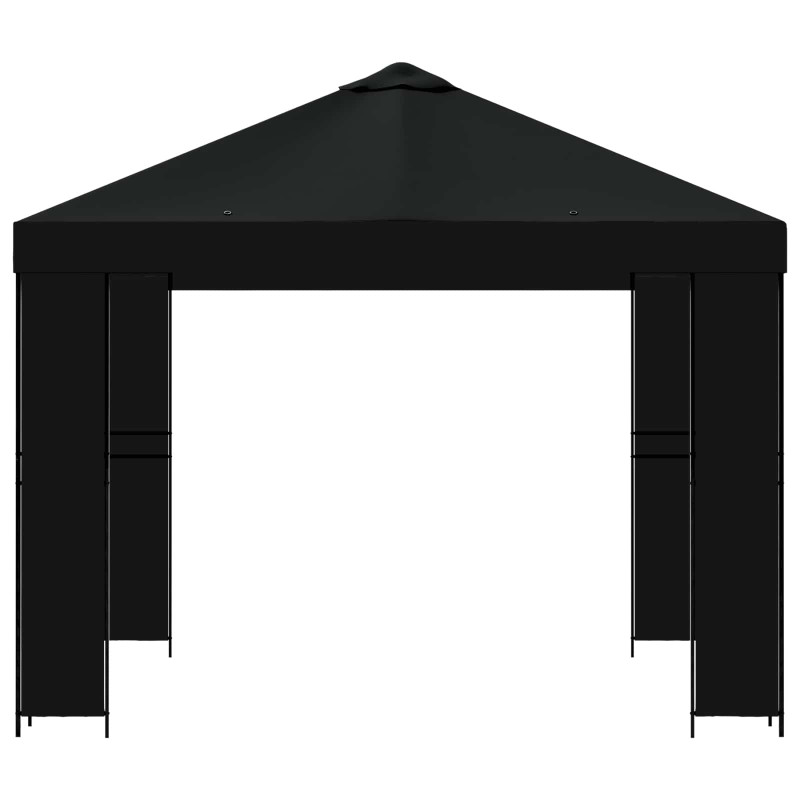 Altana 3 x 3 m Czarny Poliester i Stal 190 gsm