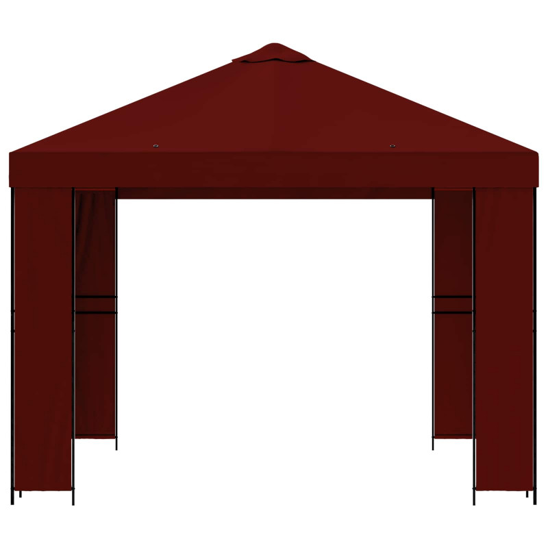 Altana 3 x 3 m bordowy Poliester i Stal 190 gsm