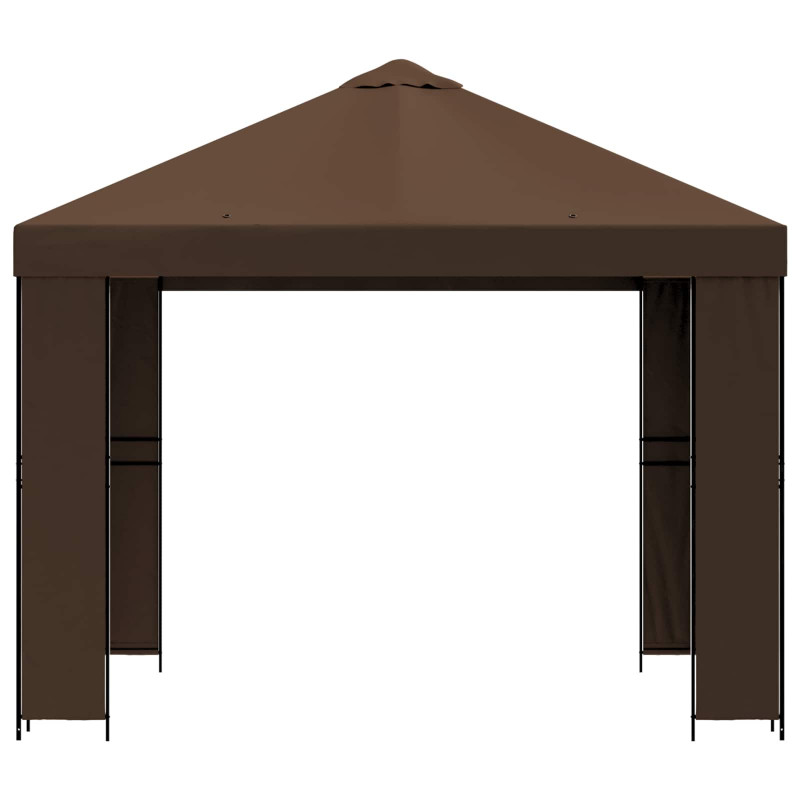 Altana 3 x 3 m brązowy Poliester i Stal 190 gsm