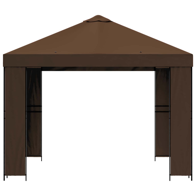 Altana 3 x 3 m brązowy Poliester i Stal 190 gsm